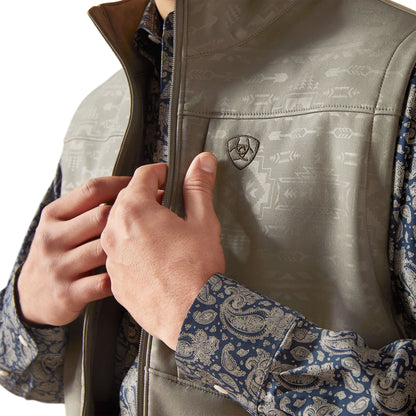 Men Ariat Vest Vernon Jetty Gray 10046791
