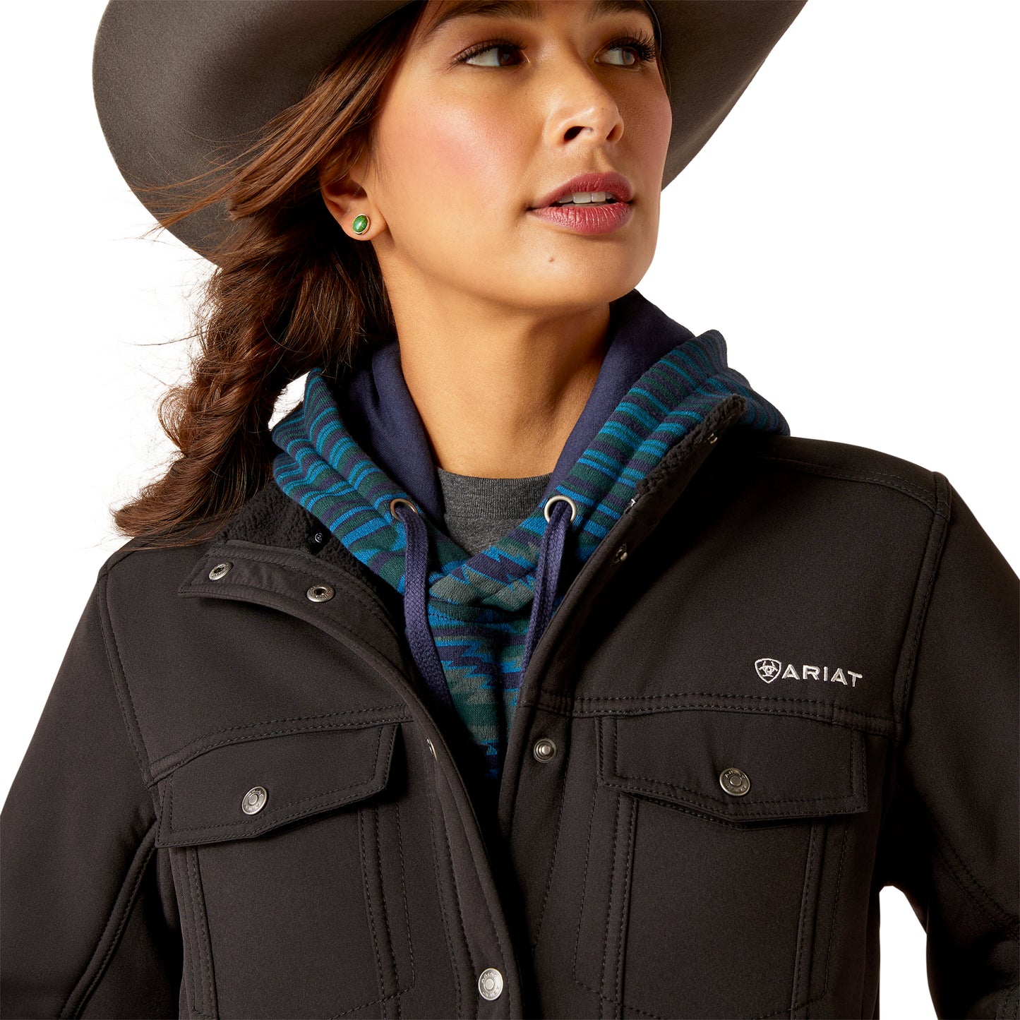 Women Ariat Jacket Berber Back Black10046445