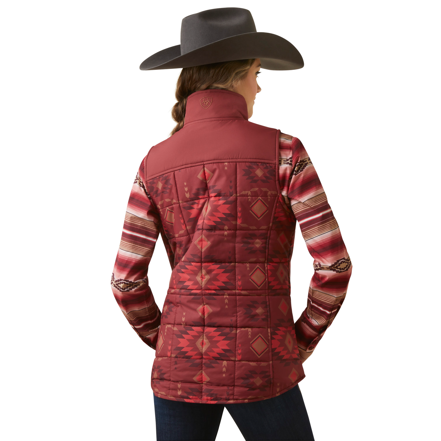 Women Ariat Vest Crius Burn Rose 10046683