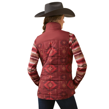Women Ariat Vest Crius Burn Rose 10046683