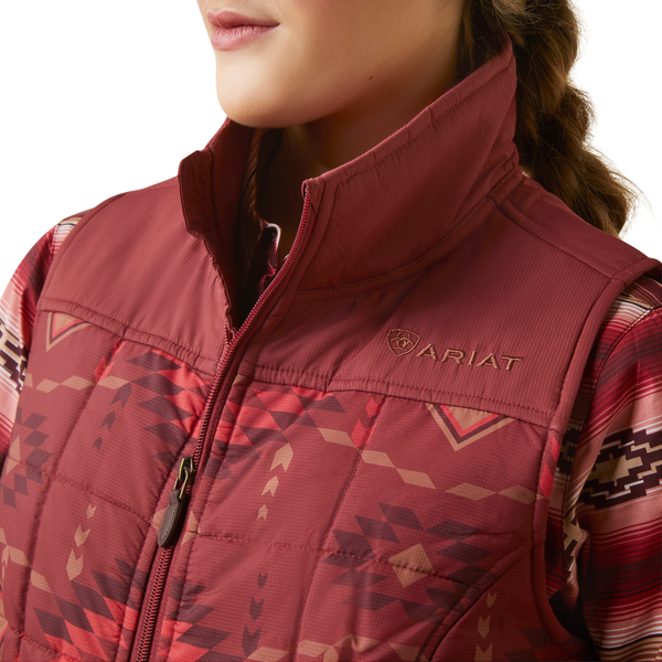 Women Ariat Vest Crius Burn Rose 10046683