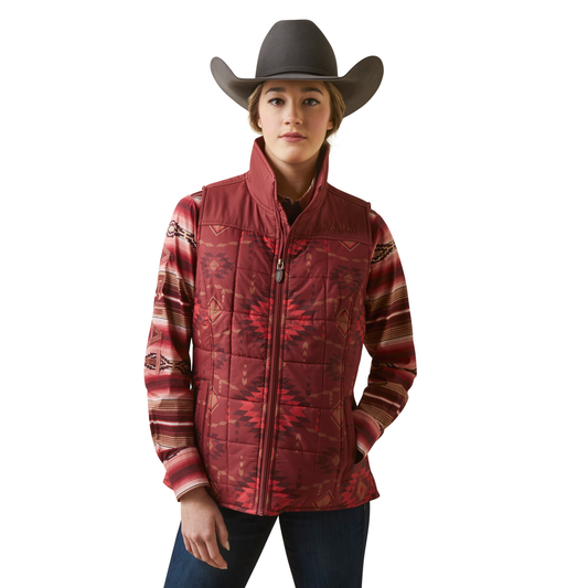 Women Ariat Vest Crius Burn Rose 10046683