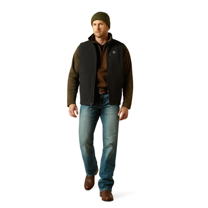 Men Ariat Vest Logo Softshell Black 10062587