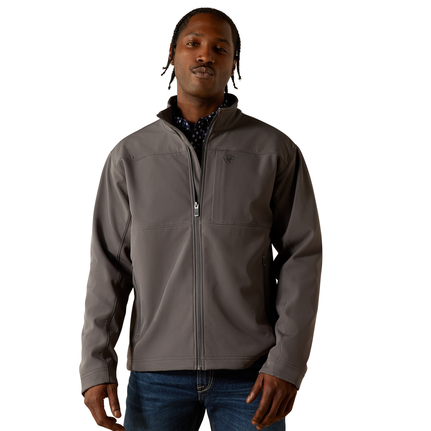 Men Ariat Jacket Vernon Softshell Grey 10062598