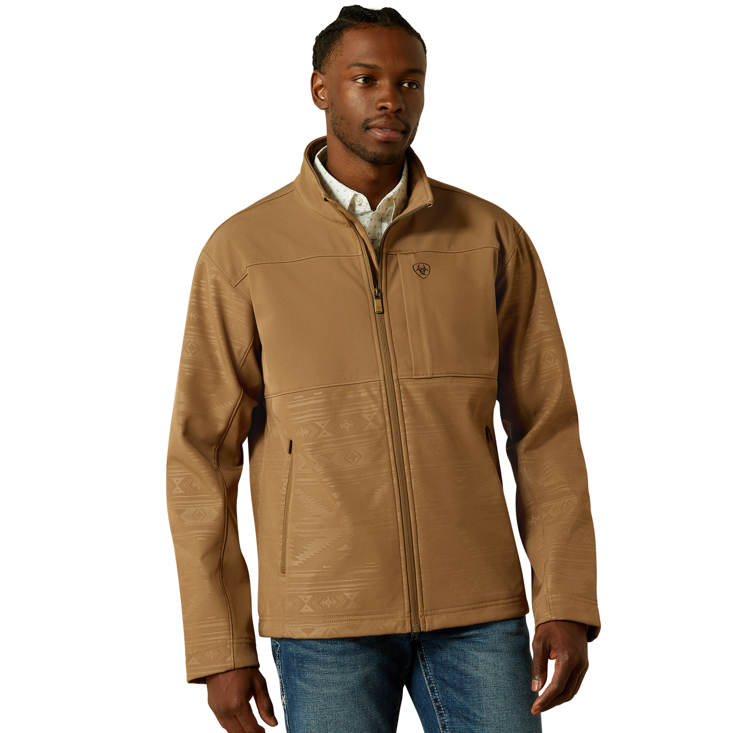 Men Ariat Jacket Vernon Khaki Softshell 10062599