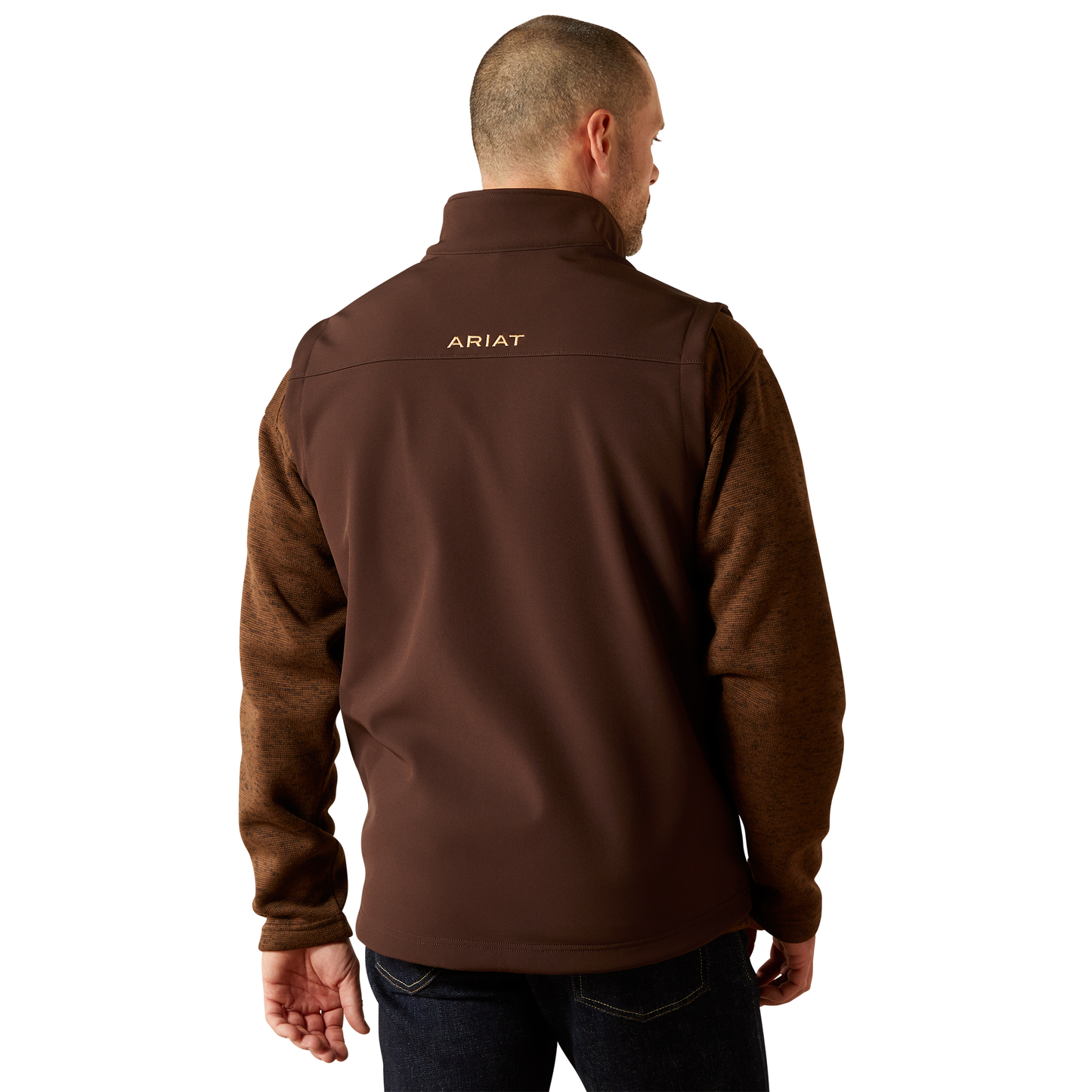 Men Ariat Vest Vernon Coffee Softshell 10062601
