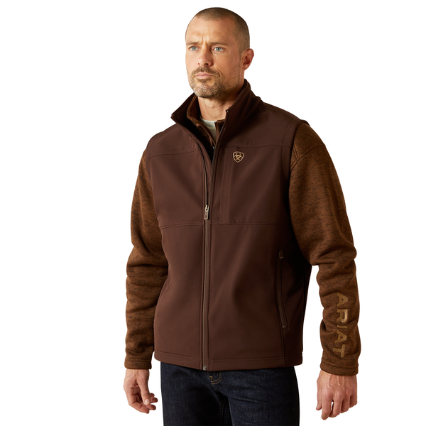 Men Ariat Vest Vernon Coffee Softshell 10062601