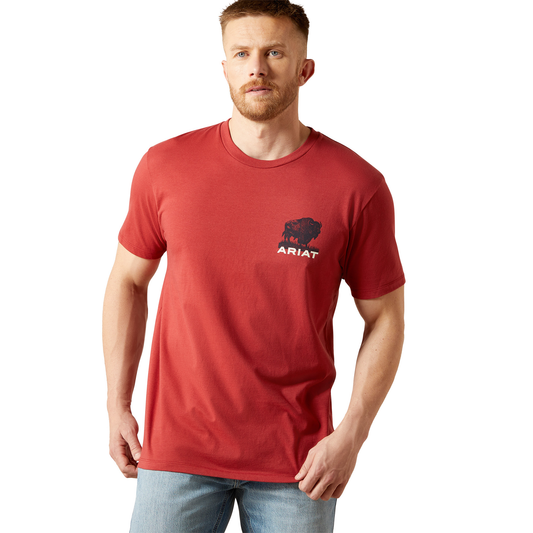Men Ariat T-Shirt Buffalo Flag 10065897