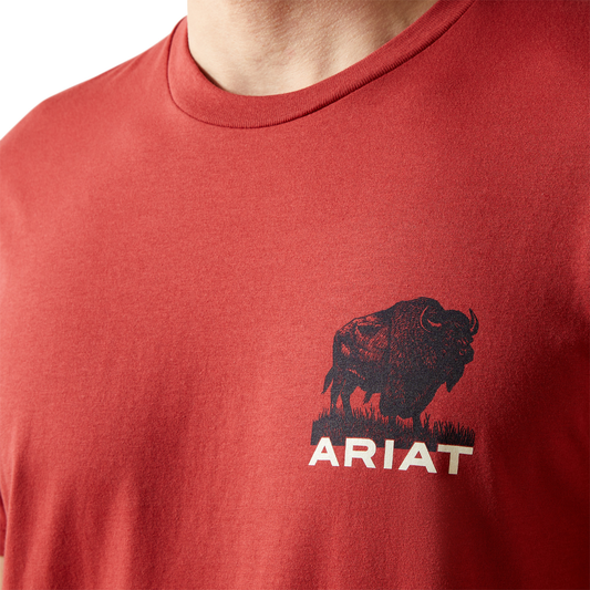 Men Ariat T-Shirt Buffalo Flag 10065897