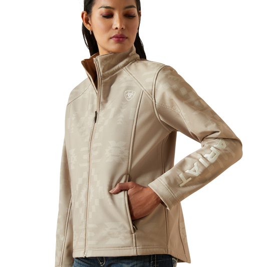 Women Ariat Jacket Logo Softshell Cross Stitch 10062212