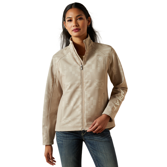 Women Ariat Jacket Logo Softshell Cross Stitch 10062212