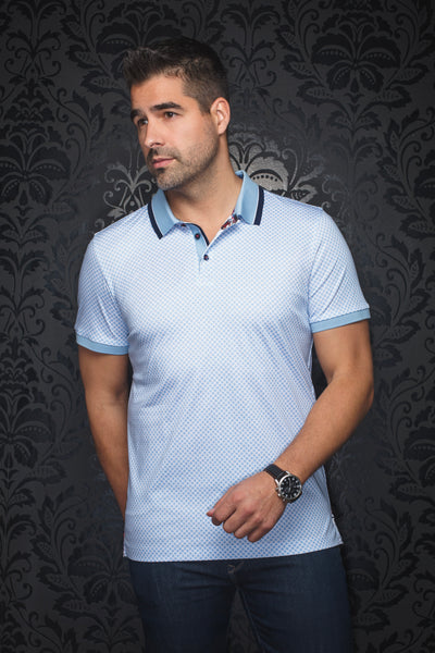 Men Au Noir Polo Fairmont Light Blue