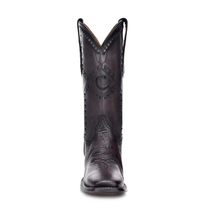Ostrich Boots for Men – Black Leather, Calf High Western Fashion - Men Cuadra Boot CU784 - El Rodeo Western Boutique