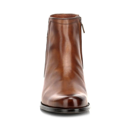Handcrafted Chelsea Leather Ankle Boot – Rich Brown Calfskin for Men- Men Franco Cuadra Boot FC135 - El Rodeo Western Boutique