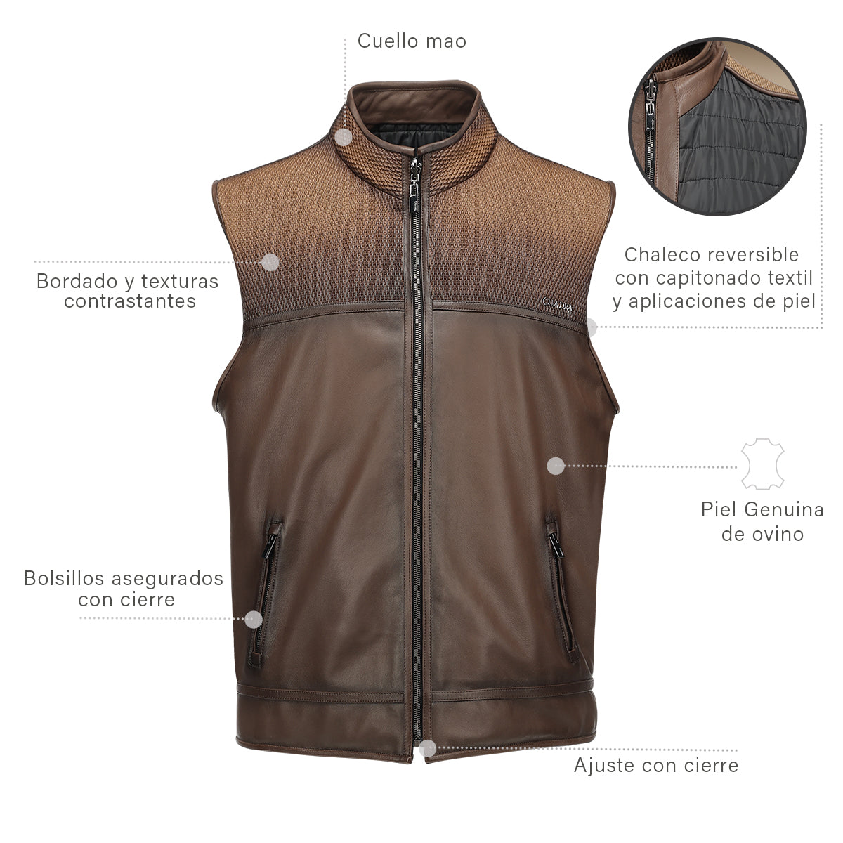 Men Cuadra Lamb Duna Vest JC360