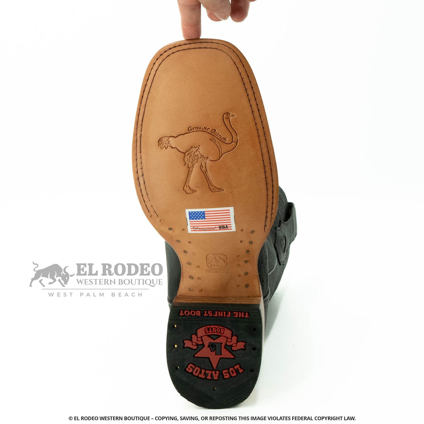 Men Los Altos Ostrich Boots H827G9705