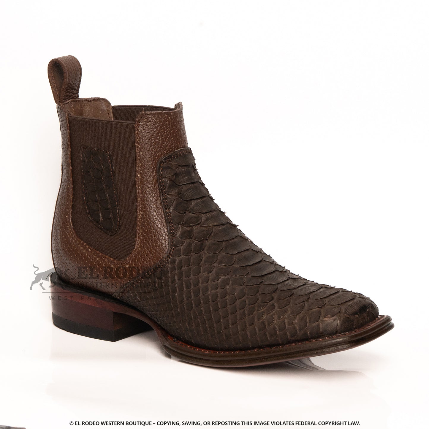 Men Los Altos Python Ankle Boots H82BVN5707