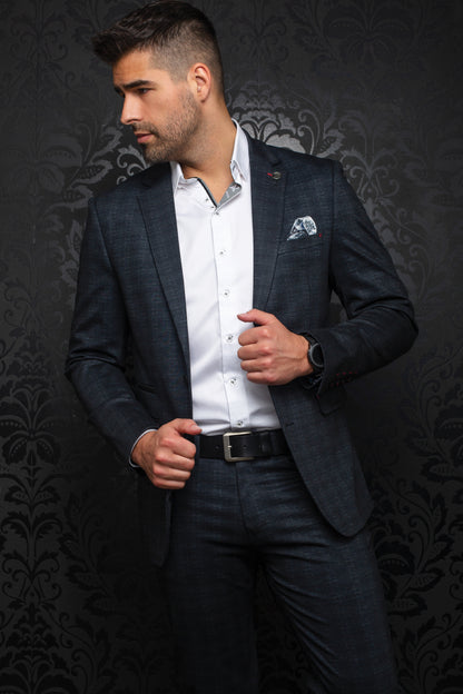 Men Au Noir Blazer Henry Charcoal