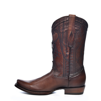 Western Exotic Narrow Square Toe Boots – Handcrafted Leather for Men - Men Cuadra Boot CU801