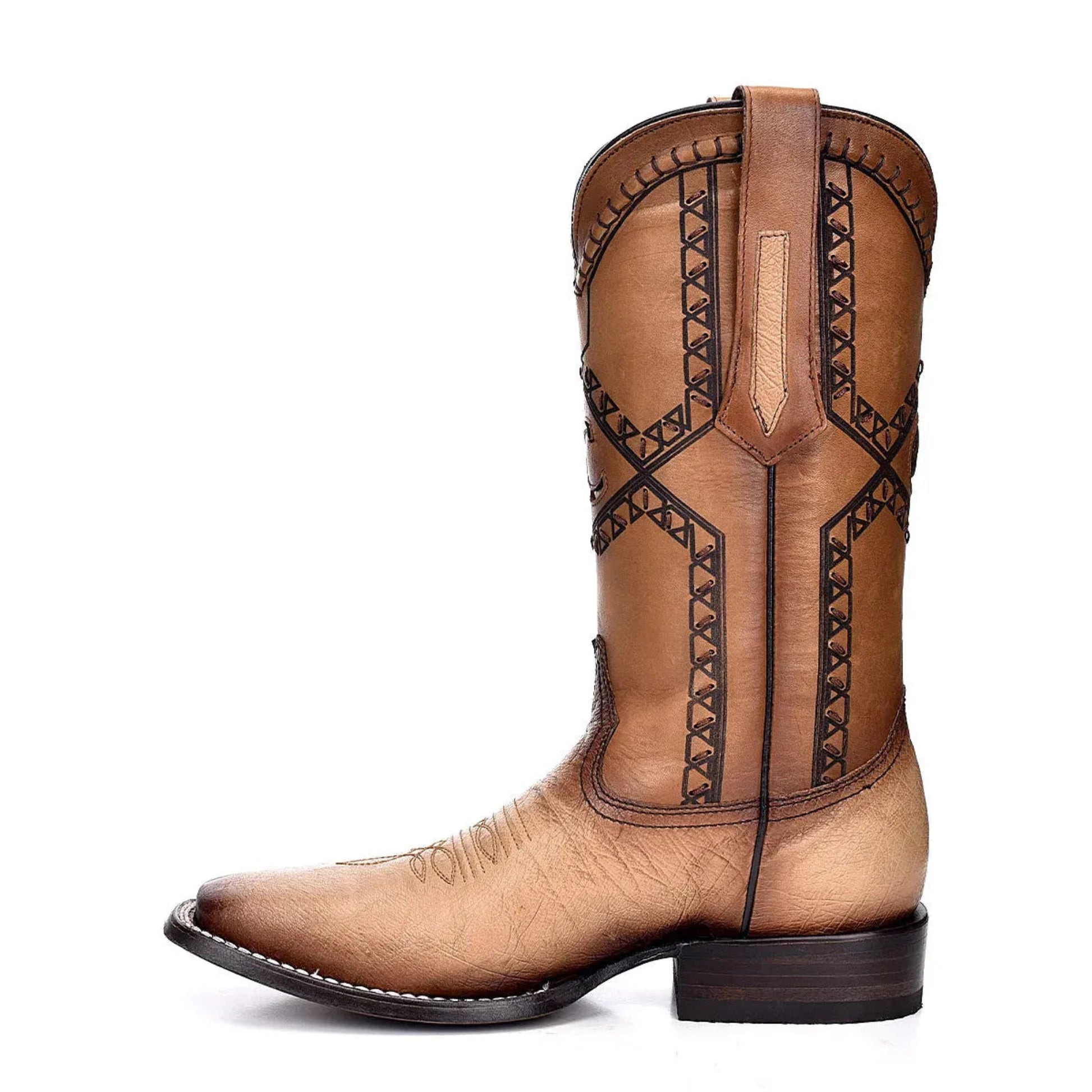 Square-Toed Boots: Premium Ostrich Belly Leather with Refined Details - Men Cuadra Boot CU785 - El Rodeo Western Boutique