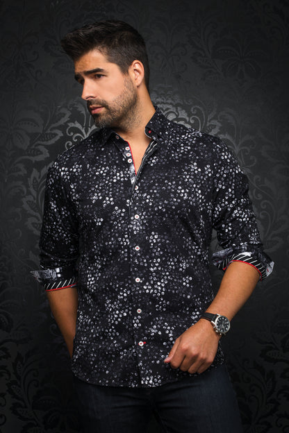 Men Au Noir Knit Shirt Java Black