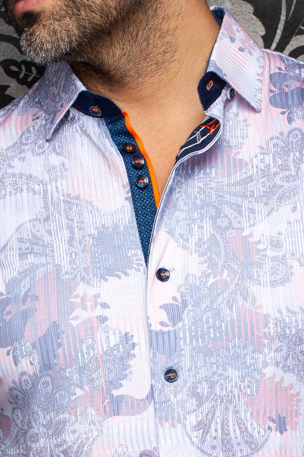 Men Au Noir Knit Shirt Kalimantan White Peach