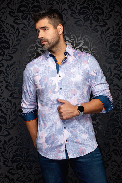 Men Au Noir Knit Shirt Kalimantan White Peach