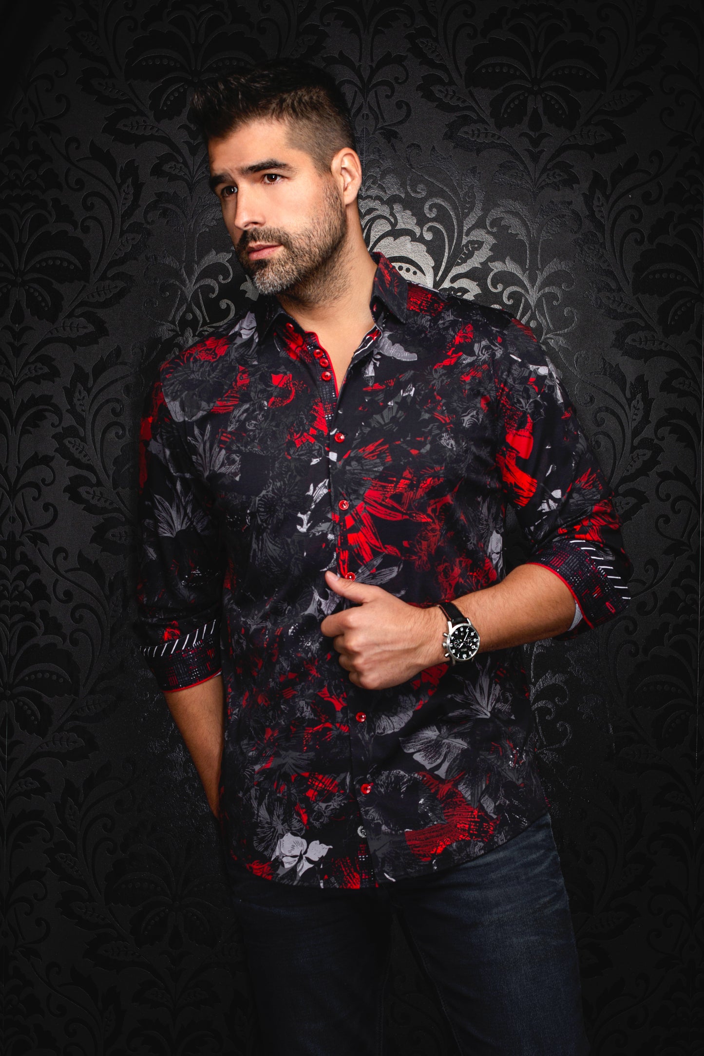 Men Au Noir Knit Shirt Lannister Black