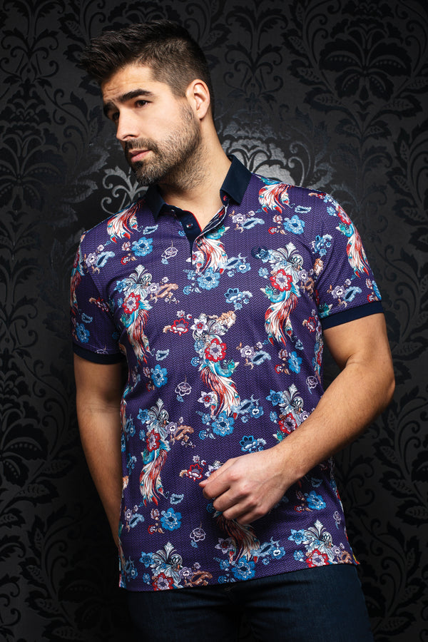 Men Au Noir Polo Mackay Purple