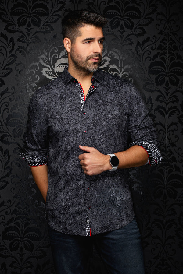 Men Au Noir Knit Shirt Mira Black