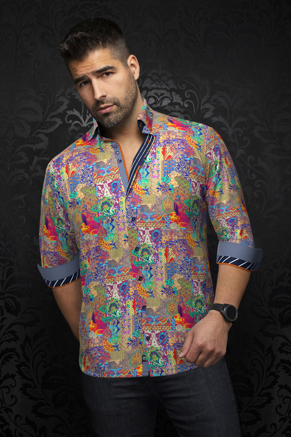 Men Au Noir Woven Shirt Mogador