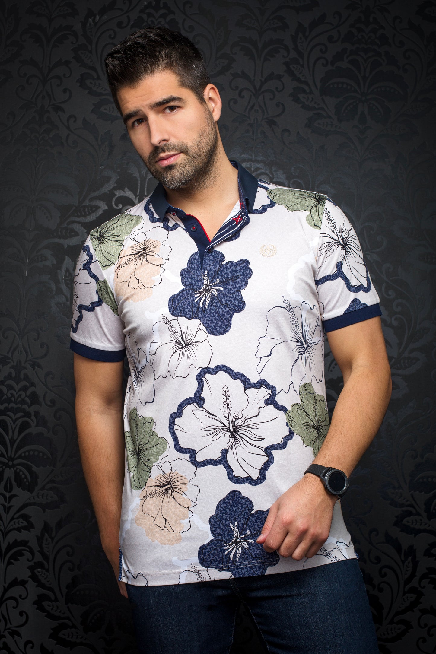 Men Au Noir Polo Molokai Stone Olive