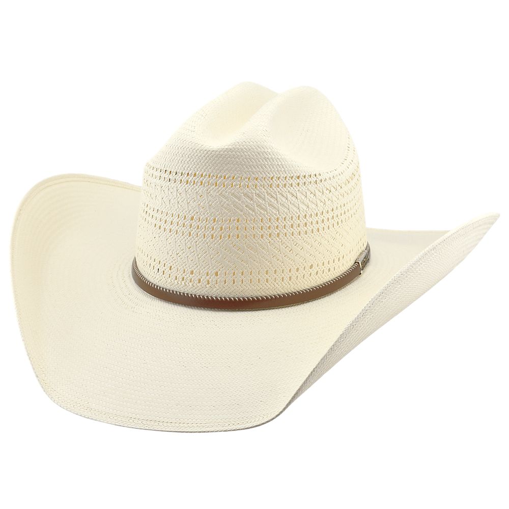 Men 10X Latigo Ivory Larry Mahans Straw Hat