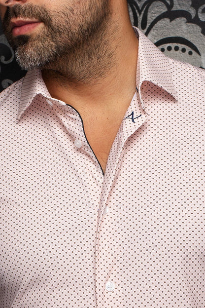 Men Au Noir Knit Short Sleeves Shirt Nick GEO Orange