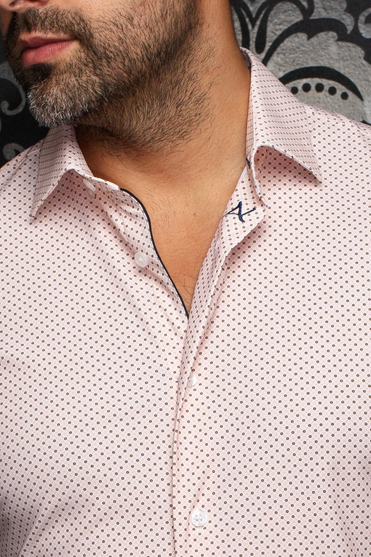 Men Au Noir Knit Short Sleeves Shirt Nick GEO Orange