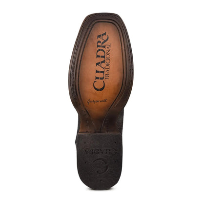 Ostrich Boots for Men – Black Leather, Calf High Western Fashion - Men Cuadra Boot CU784 - El Rodeo Western Boutique