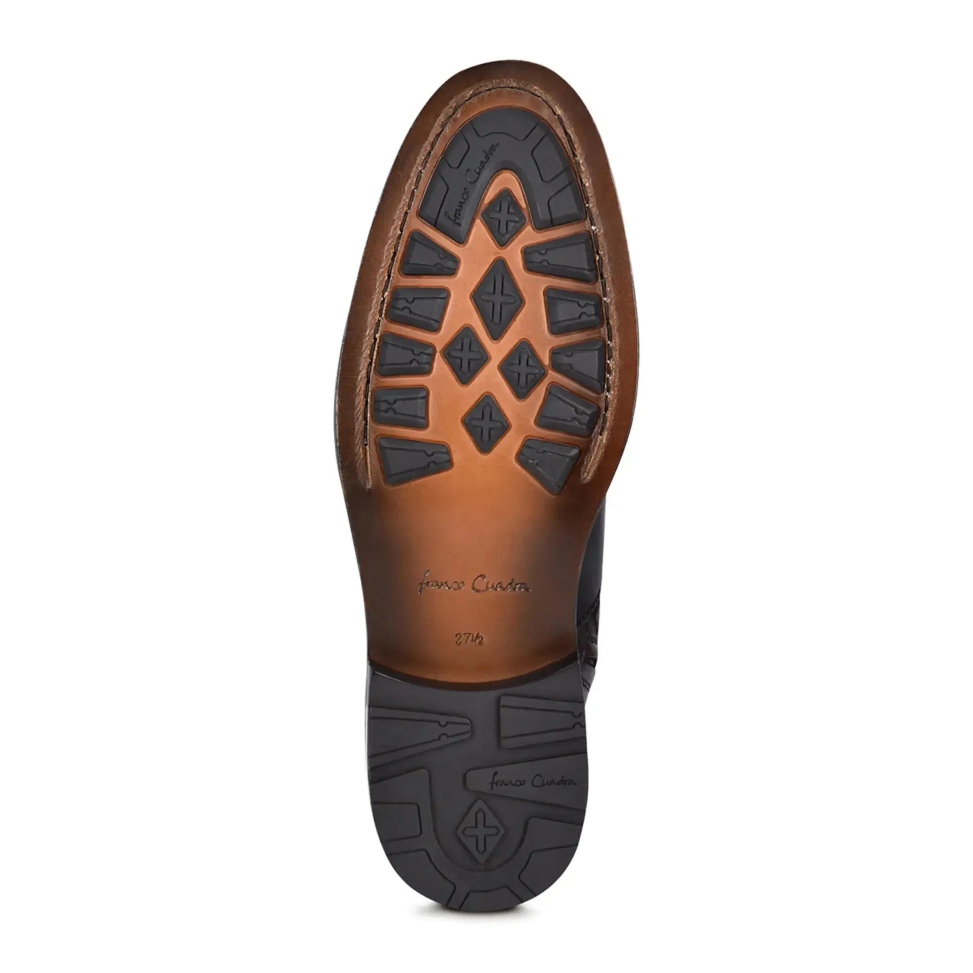 Round Toe Men’s Leather Ankle Boot – Dual Tone Chelsea with Zipper - Men Cuadra Boot FC599 - El Rodeo Western Boutique