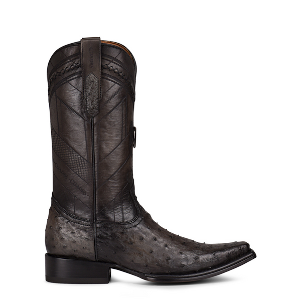 Men’s Grey Ostrich Leather Boots – Pull On, Full Quill, Built for Style and Comfort - Men Cuadra Boot CU603 - El Rodeo Western Boutique