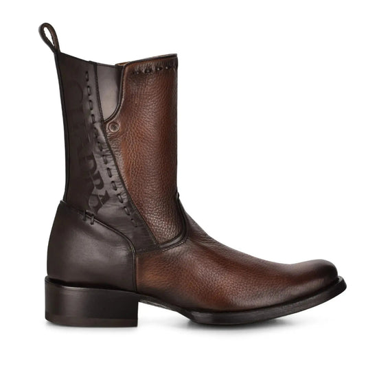 Italian Deerskin Exotic Leather Boot – Handcrafted Mid-Calf, Round Toe for Men - Men Cuadra Boot CU568 - El Rodeo Western Boutique