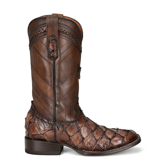 Poisson Pirarucu Leather Boots - Men Cuadra Boots CU788 - El Rodeo Western Boutique