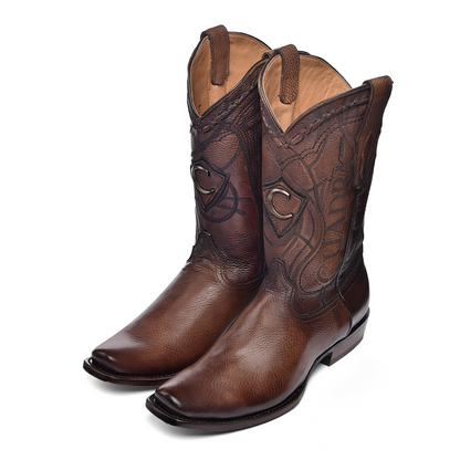 Western Exotic Narrow Square Toe Boots – Handcrafted Leather for Men - Men Cuadra Boot CU801