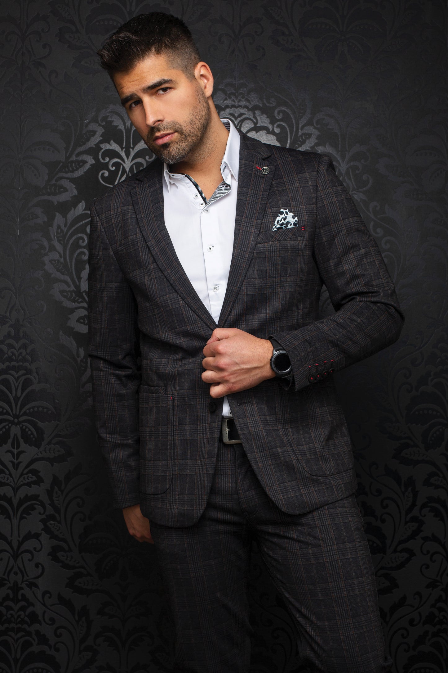 Men Au Noir Blazer Peck Brown