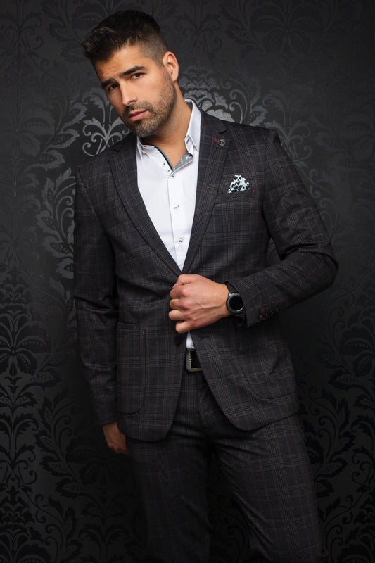 Men Au Noir Blazer Peck Brown