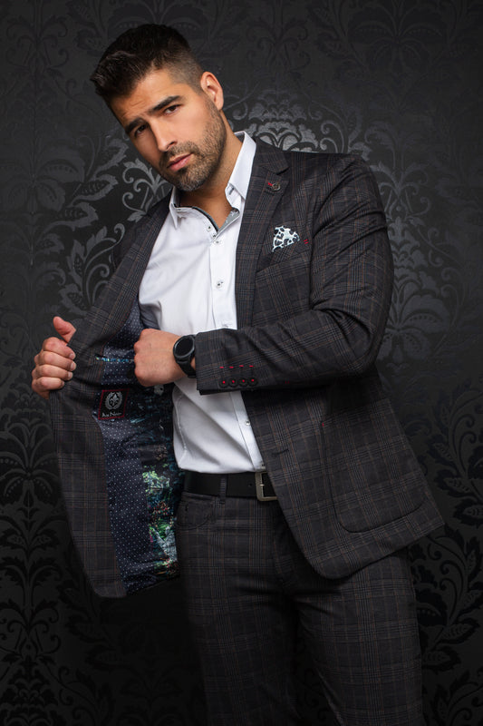 Men Au Noir Blazer Peck Brown