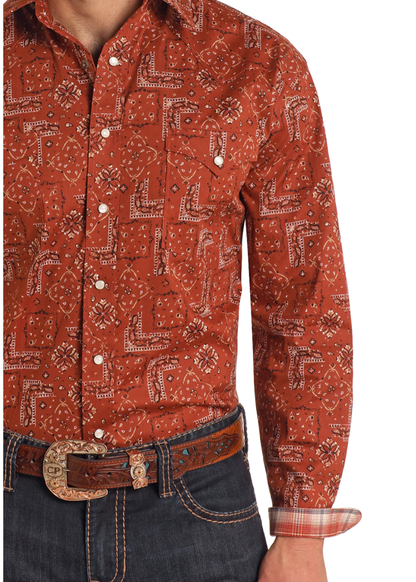 Men Panhandle Bandana Shirt RMN2S05102