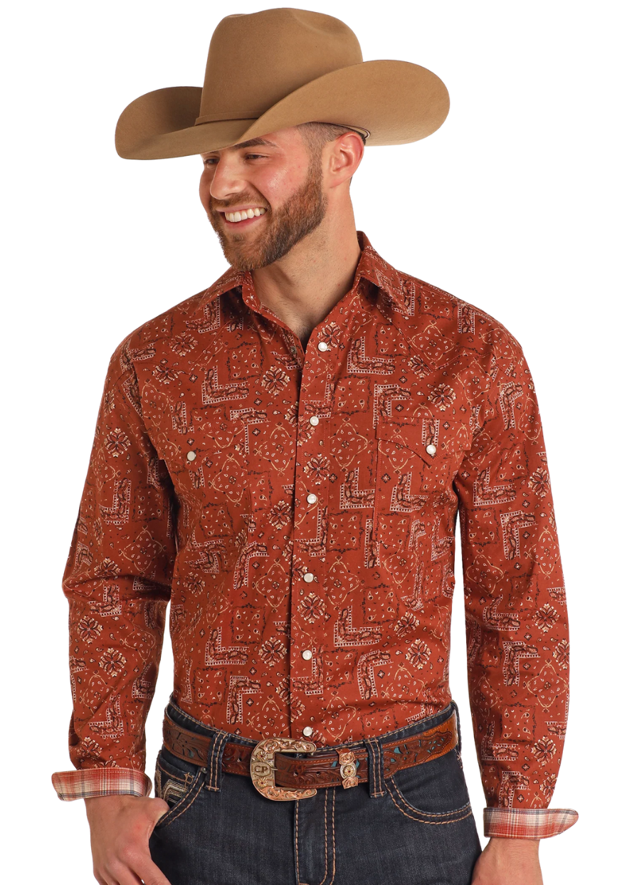 Men Panhandle Bandana Shirt RMN2S05102