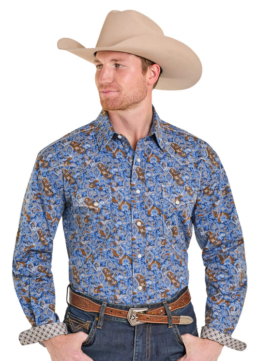 Men Rock&Roll Shirt Indigo RMN6S07568