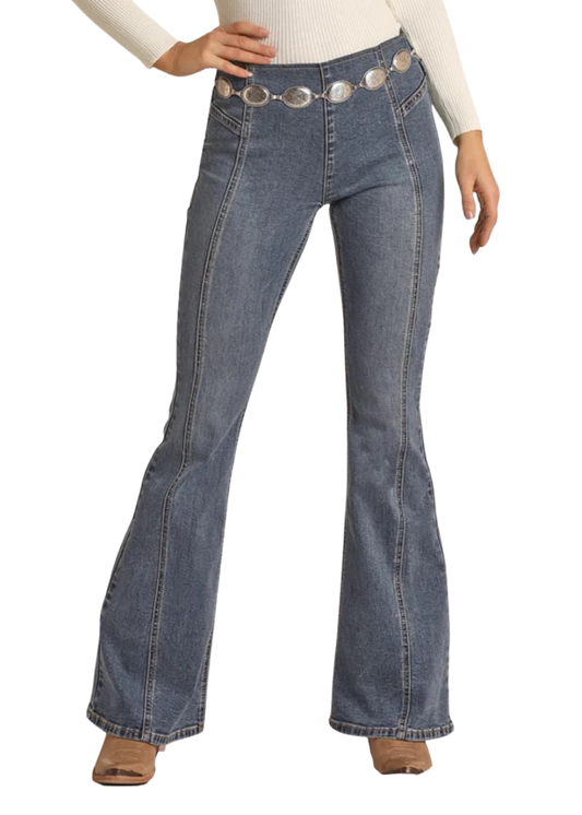 Women Rock&Roll Flare Jean RRWD6PR0GT