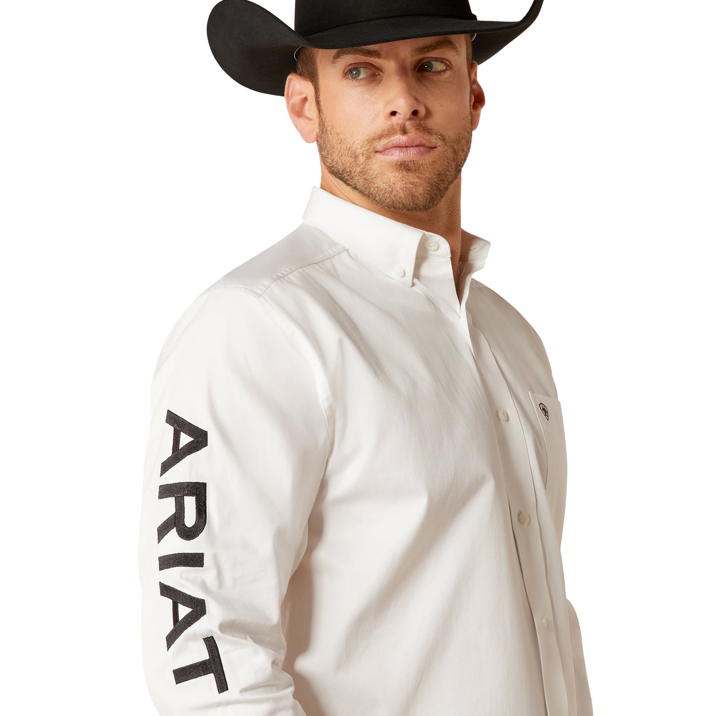 Men Ariat Shirt Logo White 10046825