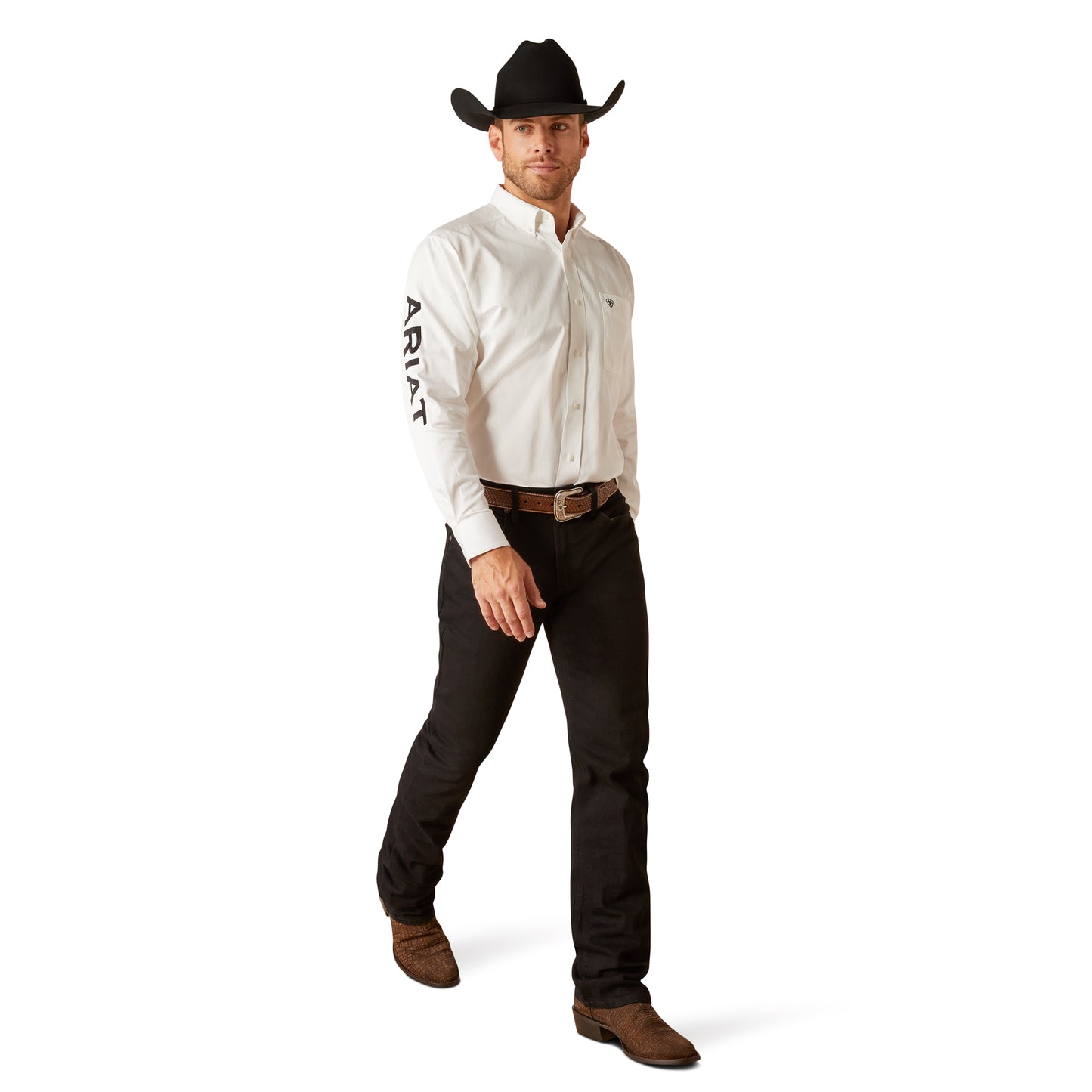 Men Ariat Shirt Logo White 10046825